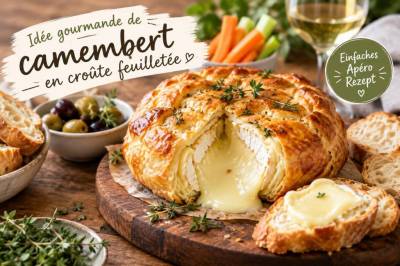 Idée gourmande de camembert en croûte feuilletée: einfaches apéro-rezept