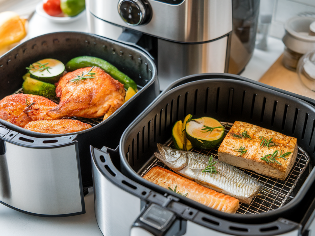 Wie du in 25 minuten ein vollständiges meal-prep mit airfryer für drei tage vorbereitest