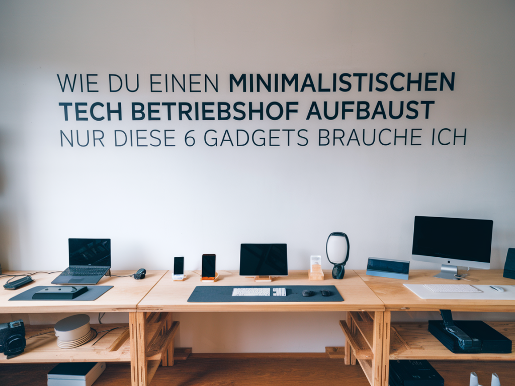 wie du einen minimalistischen tech-betriebshof aufbaust: nur diese 6 gadgets brauche ich