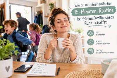Wie du mit einer einfachen 15‑Minuten‑Routine bei frühem Familienchaos Ruhe schaffst