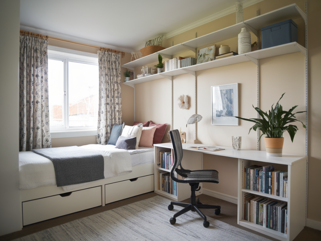 wie du mit dem ikea hack ein kleines schlafzimmer doppelt funktional gestaltest